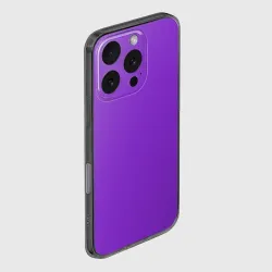 Чехол для iPhone 16 Pro силиконовый с защитой камеры Насыщенный фиолетовый - фото 2