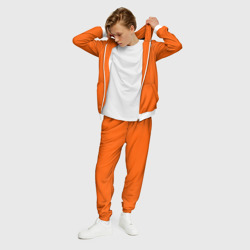 Костюм с принтом Сочный оранжевый для мужчины, вид на модели спереди №2. Цвет основы: белый