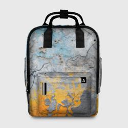 Бетонная стена с краской – Женский рюкзак 3D с принтом купить