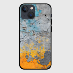Бетонная стена с краской – Чехол для iPhone 13 mini с принтом купить