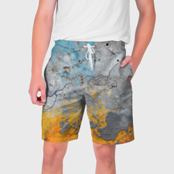 Бетонная стена с краской – Мужские шорты 3D с принтом купить