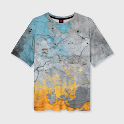 Бетонная стена с краской – Женская футболка oversize 3D с принтом купить со скидкой в -50%