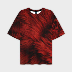 Красная шерсть – Мужская футболка oversize 3D с принтом купить со скидкой в -50%