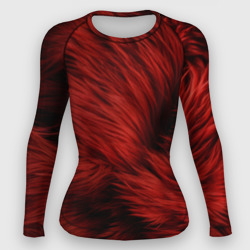Красная шерсть – Женский рашгард 3D с принтом купить