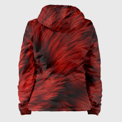 Куртка с принтом Красная шерсть для женщины, вид сзади №1. Цвет основы: белый