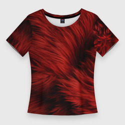 Красная шерсть – Женская футболка 3D Slim с принтом купить