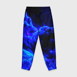 Синий густой дым - inferno blue – Детские брюки 3D с принтом купить