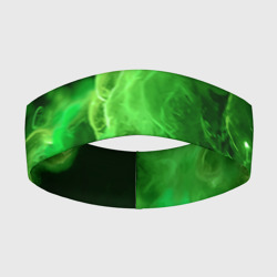 Зелёный густой дым - inferno green – Повязка на голову 3D с принтом купить