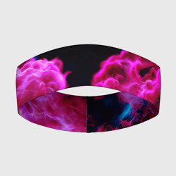 Розовый густой туман - inferno pink – Повязка на голову 3D с принтом купить