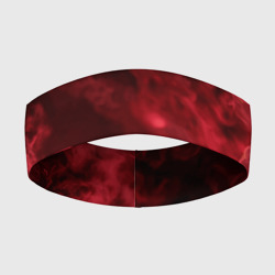 Красный густой дым инферно - inferno red – Повязка на голову 3D с принтом купить