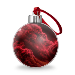 Красный густой дым инферно - inferno red – Ёлочный шар с принтом купить