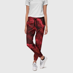 Красный густой дым инферно - inferno red – Женские брюки 3D с принтом купить
