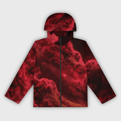 Красный густой дым инферно - inferno red – Женская ветровка 3D с принтом купить