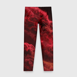 Красный густой дым инферно - inferno red – Детские леггинсы 3D с принтом купить