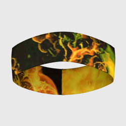 Жёлтое огненное пламя инферно - inferno yellow – Повязка на голову 3D с принтом купить
