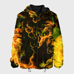 Жёлтое огненное пламя инферно - inferno yellow – Мужская куртка 3D с принтом купить со скидкой в -10%