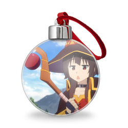 Konosuba Мэгумин cute – Ёлочный шар с принтом купить