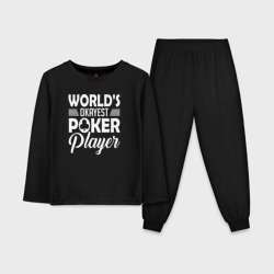 Лучший в мире игрок в покер – Детская пижама с лонгсливом хлопок с принтом купить