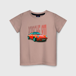 Немецкий автомобиль Порше 911 – Детская футболка хлопок с принтом купить со скидкой в -20%