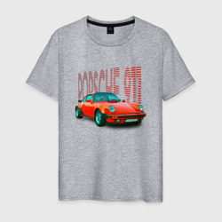 Немецкий автомобиль Порше 911 – Мужская футболка хлопок с принтом купить со скидкой в -20%