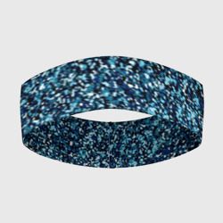 Синий пёстрый текстурированный – Повязка на голову 3D с принтом купить