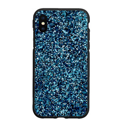 Синий пёстрый текстурированный – Чехол для iPhone XS Max матовый с принтом купить