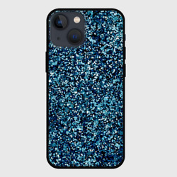 Синий пёстрый текстурированный – Чехол для iPhone 13 mini с принтом купить