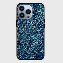 Синий пёстрый текстурированный – Чехол для iPhone 13 Pro с принтом купить