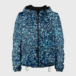 Синий пёстрый текстурированный – Женская куртка 3D с принтом купить со скидкой в -10%