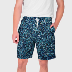 Синий пёстрый текстурированный – Мужские шорты 3D с принтом купить