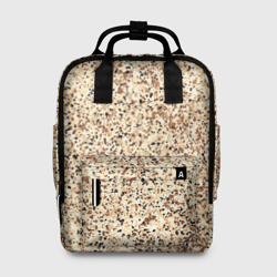 Светлый коричневый текстурированный под камень  – Женский рюкзак 3D с принтом купить