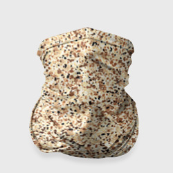 Светлый коричневый текстурированный под камень  – Бандана-труба 3D с принтом купить