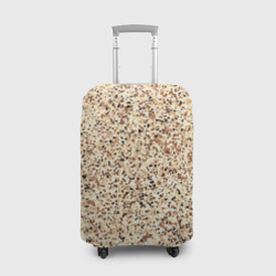 Светлый коричневый текстурированный под камень  – Чехол для чемодана 3D с принтом купить
