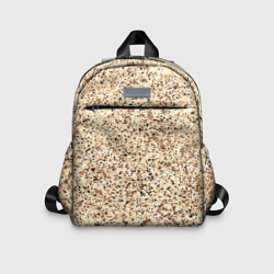 Светлый коричневый текстурированный под камень  – Детский рюкзак 3D с принтом купить со скидкой в -33%