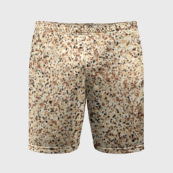 Светлый коричневый текстурированный под камень  – Мужские шорты спортивные с принтом купить