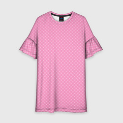Розовый паттерн сеточка – Детское платье 3D с принтом купить