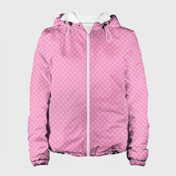 Розовый паттерн сеточка – Женская куртка 3D с принтом купить со скидкой в -10%