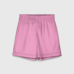 Розовый паттерн сеточка – Детские спортивные шорты 3D с принтом купить