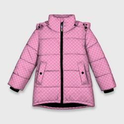 Розовый паттерн сеточка – Зимняя куртка для девочек 3D с принтом купить