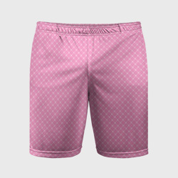 Розовый паттерн сеточка – Мужские шорты спортивные с принтом купить