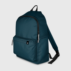 Тёмный сине-зелёный паттерн сеточка – Рюкзак 3D с принтом купить