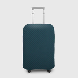 Тёмный сине-зелёный паттерн сеточка – Чехол для чемодана 3D с принтом купить