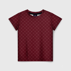 Тёмный красный паттерн сетка – Детская футболка 3D с принтом купить со скидкой в -33%