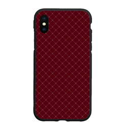 Тёмный красный паттерн сетка – Чехол для iPhone XS Max матовый с принтом купить