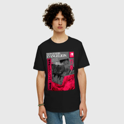 Мужская футболка хлопок Oversize Ужасы евангелиона - фото 2