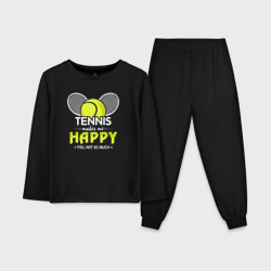 Теннис делает меня счастливым а ты не очень – Детская пижама с лонгсливом хлопок с принтом купить