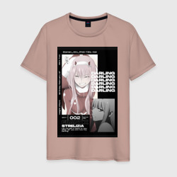 Милый во Франксе  Zero Two – Мужская футболка хлопок с принтом купить со скидкой в -20%