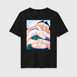 Senpai секси – Женская футболка хлопок Oversize с принтом купить со скидкой в -16%