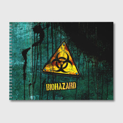 Biohazard yellow sign  – Альбом для рисования с принтом купить со скидкой в -45%