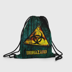 Biohazard yellow sign  – Рюкзак-мешок 3D с принтом купить со скидкой в -25%